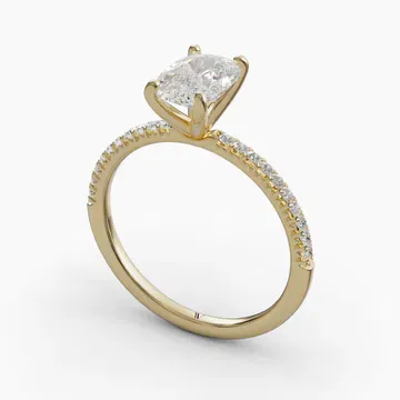 Glaciry Elongated Cushion 14KY Ring - Loading