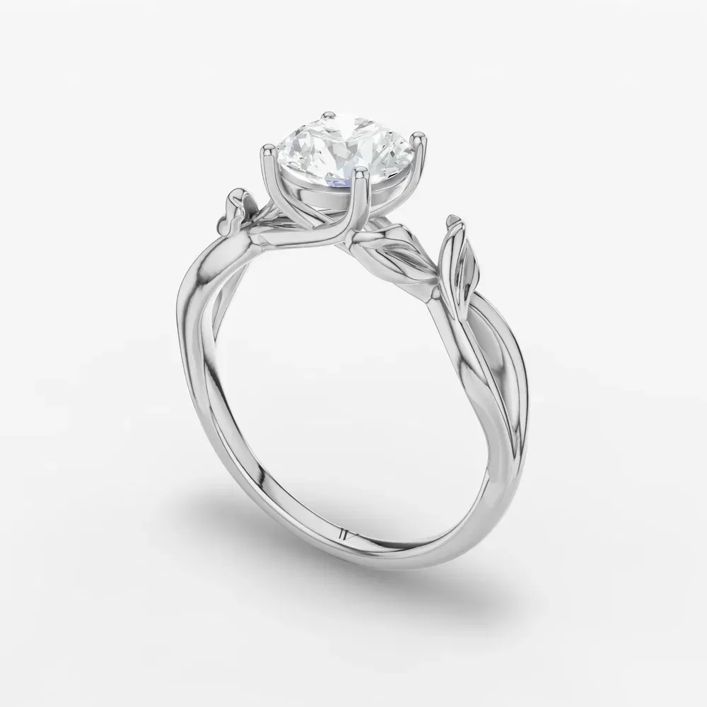 Certified 1 carat Lab Grown Diamond Round Cut Solitaire, Vintage, Split Shank Engagement Ring in Platinum-Mirel